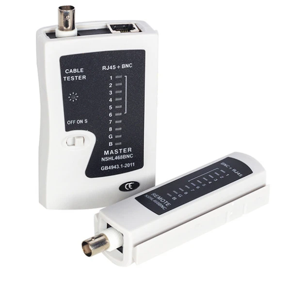 Powermaster Rj45 Rj11 BNC Kablo Ethernet Telefon İnternet Kablosu Test Cihazı Ölçüm Aleti