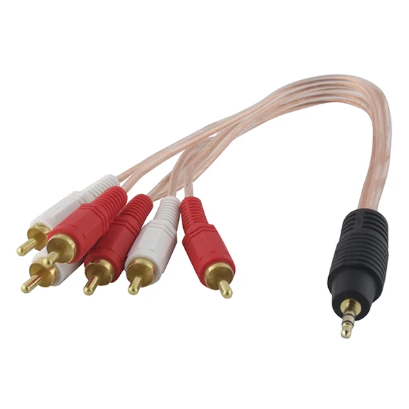 Ayt 3.5 Mm Stereo Erkek -6 Tos Erkek 5+1 Ses Sistemi Kablosu 3.5mm Kulaklık Aux Girişi Renkli Rca Çıkışı