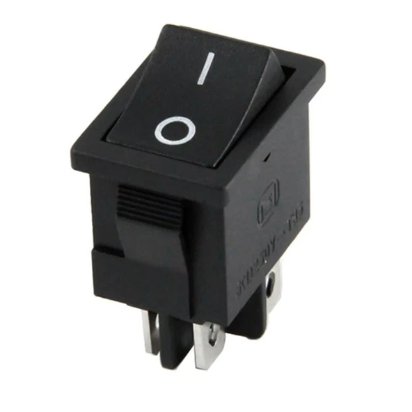 Ayt 4 Pinli Siyah Işıksız Mini Yükseltici Anahtarı On Off Power Switch IC-122 - 3