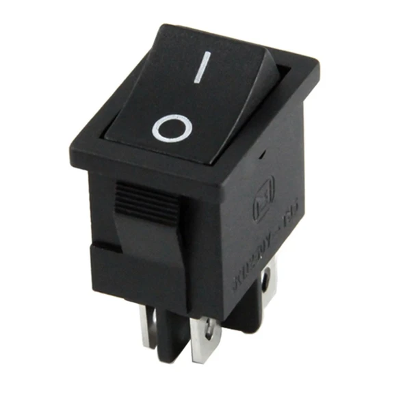 Ayt 4 Pinli Siyah Işıksız Mini Yükseltici Anahtarı On Off Power Switch IC-122 - 2