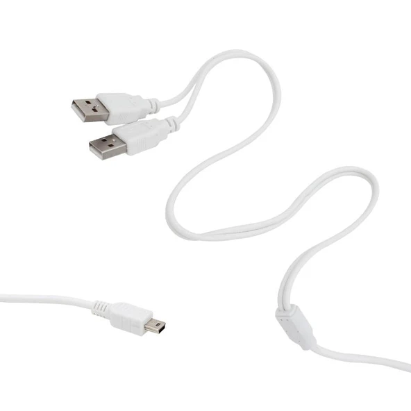 Powermaster USB 2 A Erkek Mini USB 5 Pin 1 Metre Kablo Oto Araç Kamerası Navigasyon Kablosu Usbli - 8