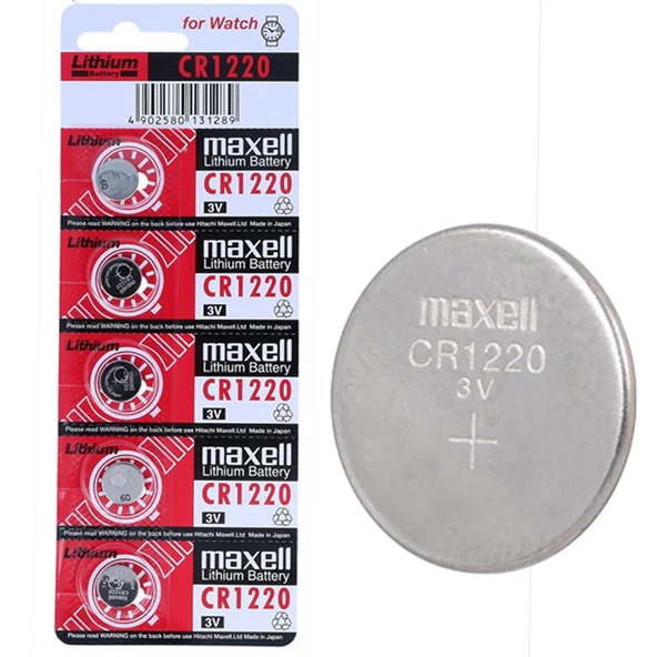 Maxell CR1220 3 Volt Lityum 5 li Düğme Pil Cr1220 3V - 2
