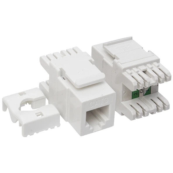 Powermaster Rj45 Cat3 Şase 180 Keystone Jack Soket - 1