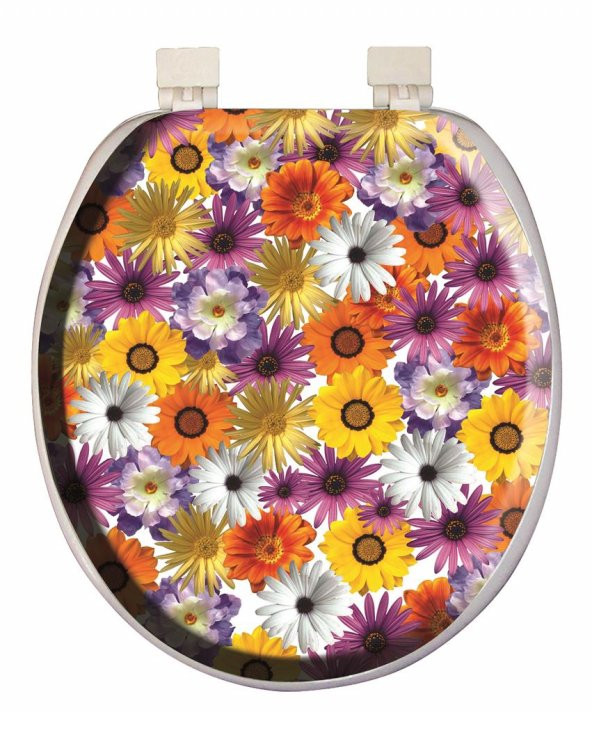 Softy Classic Desenli Yumuşak Klozet Kapağı Beyaz