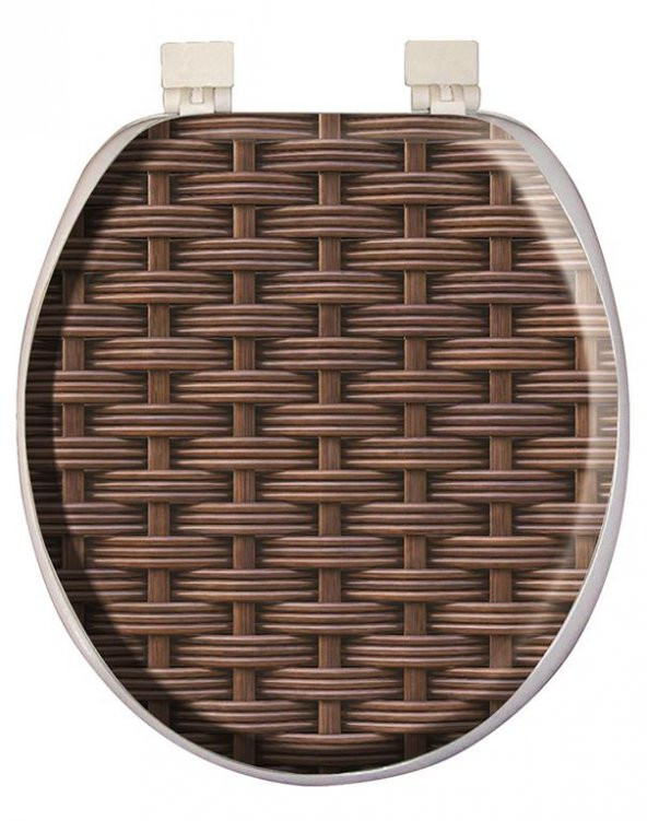 Softy Classic Desenli Yumuşak Klozet Kapağı Beyaz