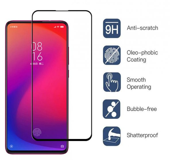 Redmi K20 Pro (Mi 9T) 6D Full Nano Kırılmaz Cam Ekran Koruyucu Plastik ve Cam Karışımı - 3