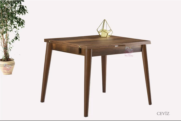 Yanlardan Açılır Katlanır Büyüyen Kare Masa 75x80 cm - 9