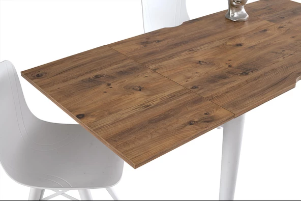 Yanlardan Açılır Katlanır Büyüyen Kare Masa 75x80 cm - 5