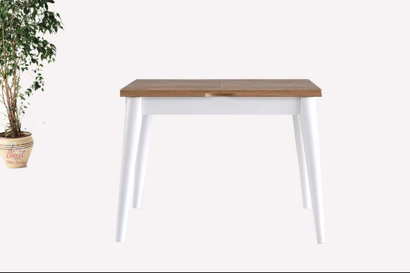 Yanlardan Açılır Katlanır Büyüyen Kare Masa 75x80 cm