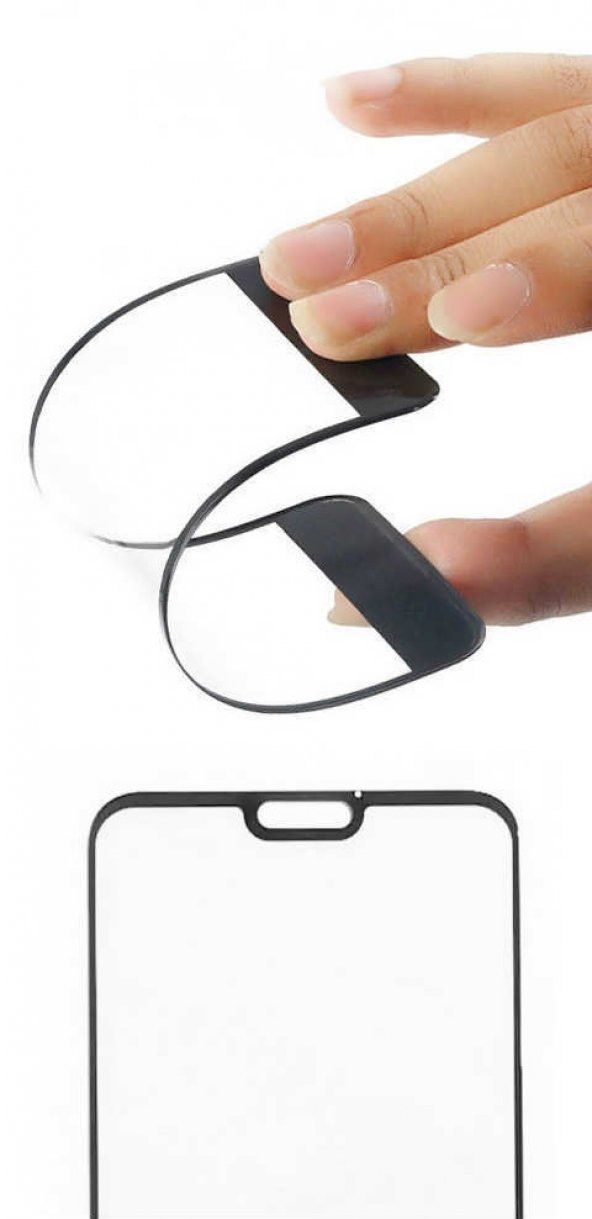 Samsung Galaxy A30 Tam Kaplayan 6D Nano Kırılmaz Cam Ekran Koruyucu Plastik ve Cam Karışımı - 5