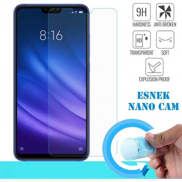 Xiaomi Mi 8 Lite Nano Kırılmaz Cam Ekran Koruyucu Plastik ve Cam Karışımı