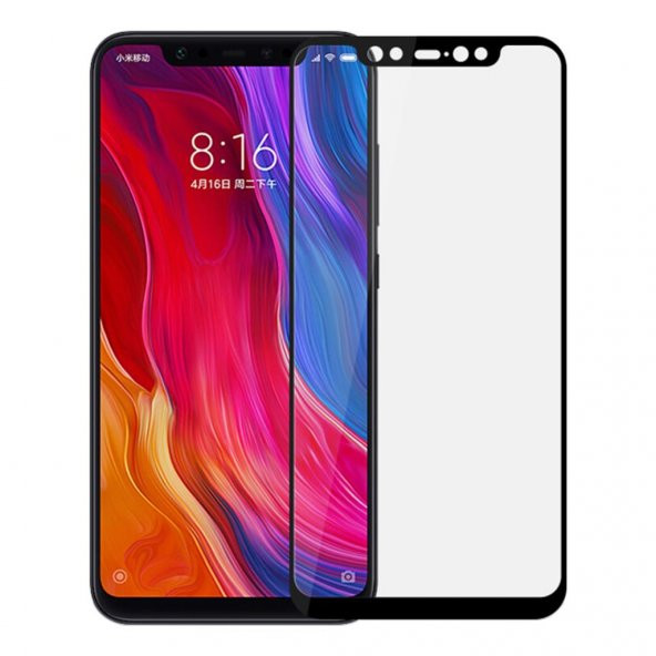 Xiaomi Mi 8 Tam Kapatan 6D Esnek Nano Kırılmaz Cam Ekran Koruyucu