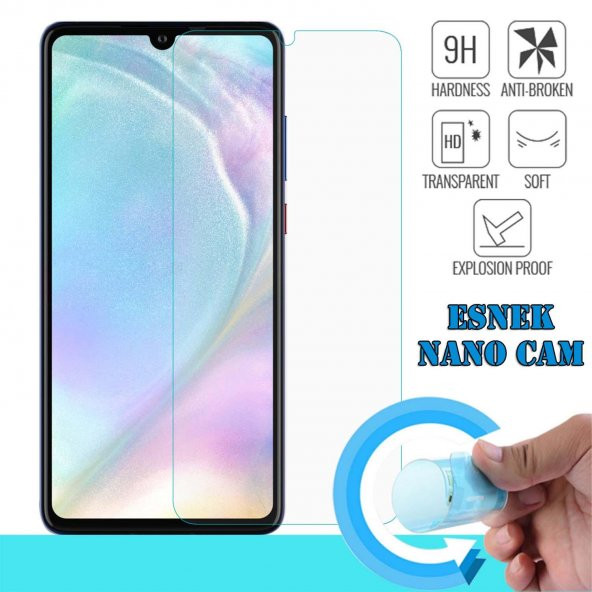 Huawei P30 Lite Nano Kırılmaz Cam Ekran Koruyucu Plastik ve Cam Karışımı