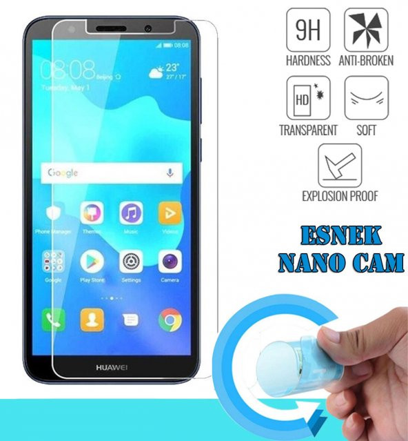 Huawei Honor 7S (Y5 2018) Nano Kırılmaz Cam Ekran Koruyucu Plastik ve Cam Karışımı