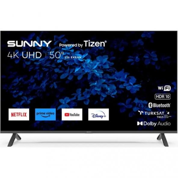 Sunny SN50FMN501 Frameless 4K Ultra HD 50" 127 Ekran Uydu Alıcılı Smart LED TV