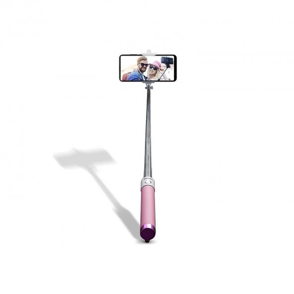 Philips 2023 Yeni Type-C to 3.5mm Jack Dönüştürücü 270 Derece Dönebilen Premium Selfie Çubuğu Pembe - 4