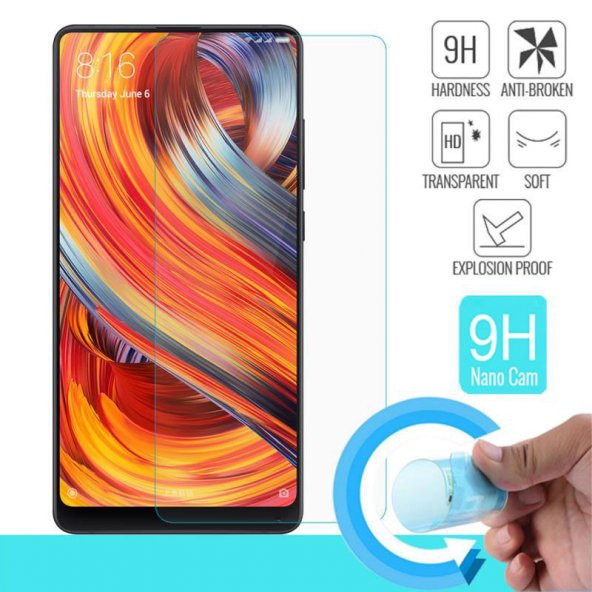 Xiaomi Mi Mix 2S Esnek Nano Cam Ekran Koruyucu 9H Nano Teknoloji Plastik ve Cam Karışımı