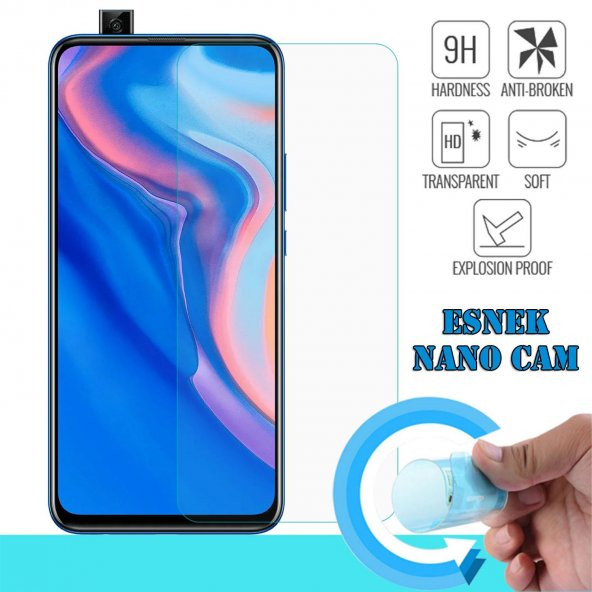 Huawei Y9 Prime 2019 Nano Kırılmaz Cam Ekran Koruyucu Plastik ve Cam Karışımı