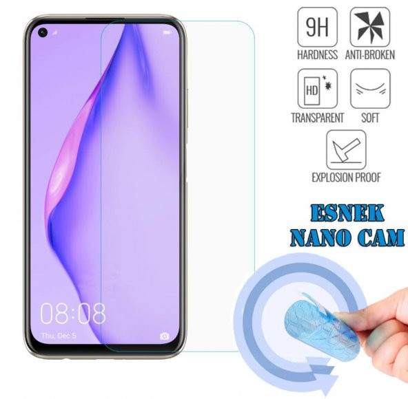 Huawei P40 Lite Zore Esnek Nano Ekran Koruyucu Plastik ve Cam Karışımı