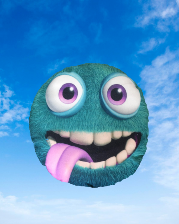 ESPRİLİ KARİKATÜR TEMALI EMOJİ OYUNCAK YASTIK .. 30 CM ..