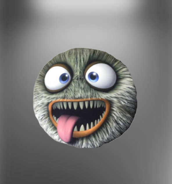 ESPRİLİ EMOJİ KARİKATÜR TEMALI OYUNCAK MONSTER YASTIK. 30 CM. - 2