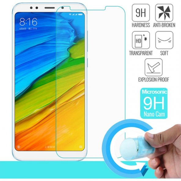 Xiaomi Redmi 5 PLUS Nano Cam Ekran Koruyucu Cam Ve Plastik Karışımı