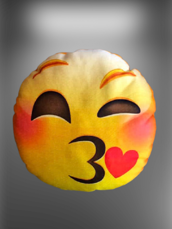 30 CM EMOJİ ESPİRİLİ KARİKATÜR TEMALI YUVARLAK OYUNCAK YASTIK - 2