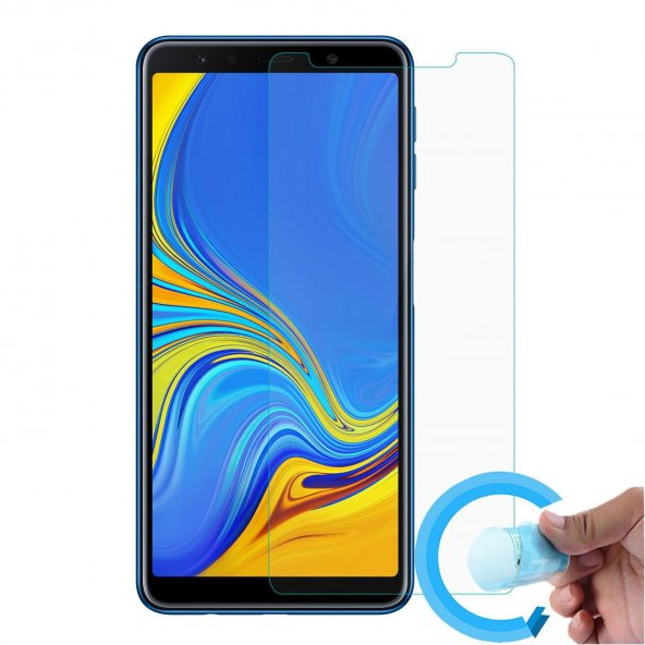 Samsung Galaxy A8 2018 Esnek Nano Cam Ekran Koruyucu Plastik ve Cam Karışımı