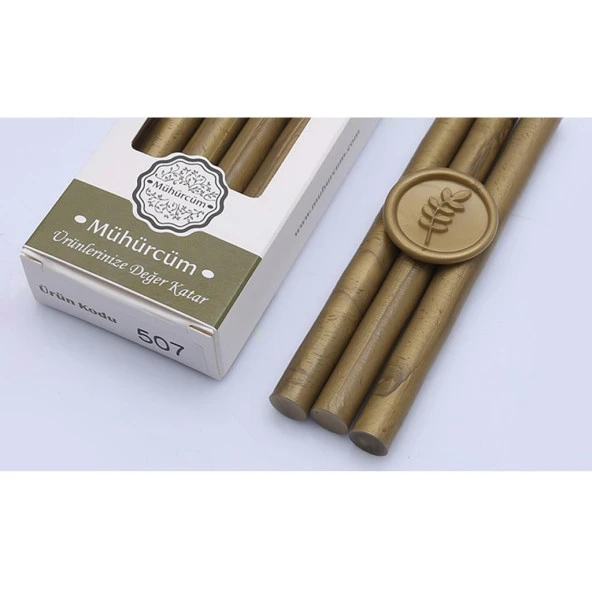 Mühür Mumu Çubuk 11mmx120mm 10 lu Paket Model: 507 KOYU ALTIN ürün görseli