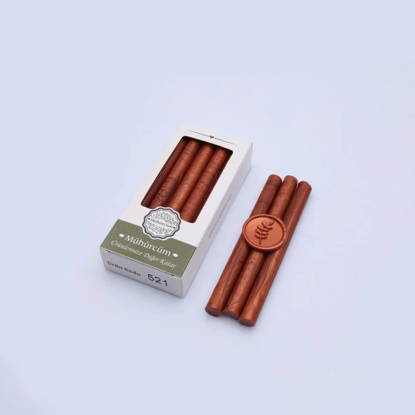 Mühür Mumu Çubuk 11mmx120mm 10 lu Paket Model: 521 KOYU BAKIR - Resim 3