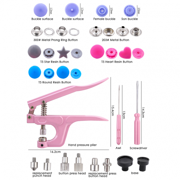 Çıt Çıt Çakma Makinesi El Tipi '' Çıt Çıt Seti 270 Set - 4