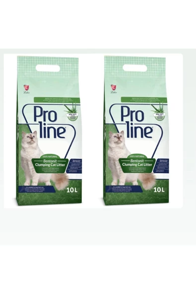 Proline Aloe Vera Kokulu Ince Tane Topaklanan Kedi Kumu 10 lt x 2