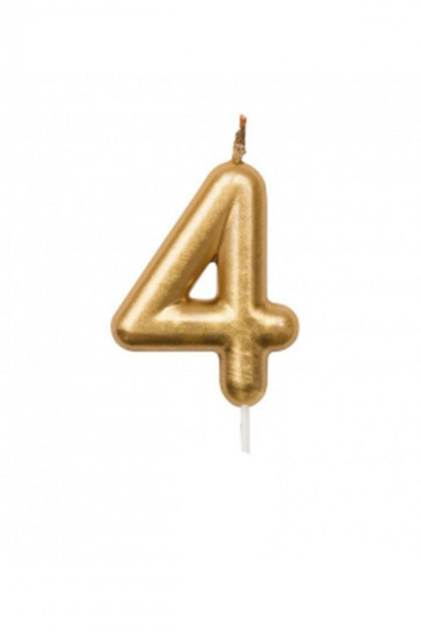 Gold 4 Rakamı Mum