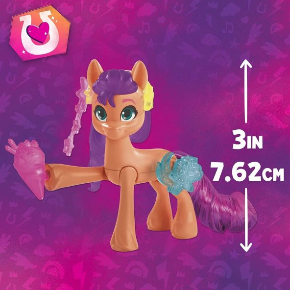 My Little Pony Yeni Bir Nesil Sevimli İşaret Sihri Figürler Sunny Starscout - 3