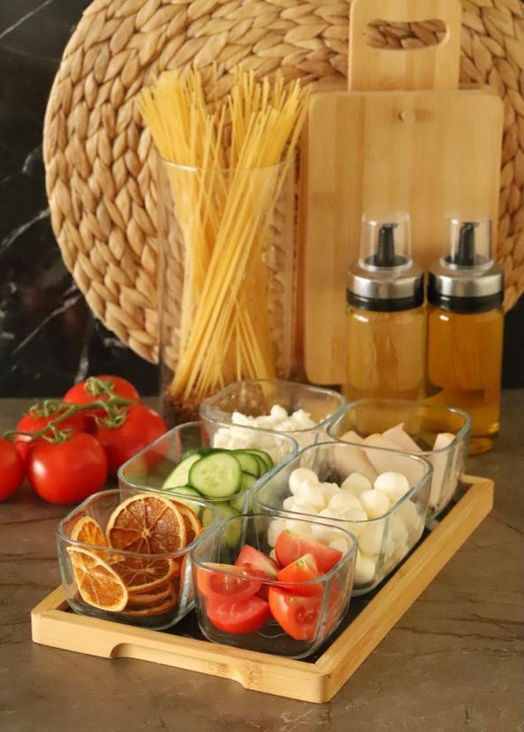 Bambum Krosna 9 Parça Cam Kahvaltılık B4582 - 2