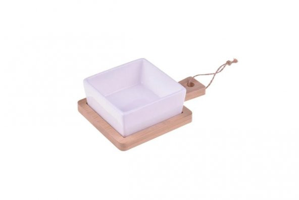 Bambum Daria Bambu Altlıklı Porselen Sosluk 2 Parça B1559