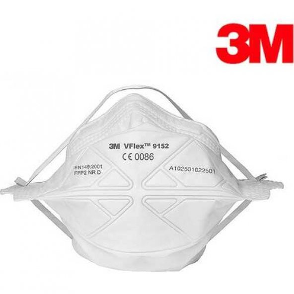 3M VFLEX 9152E Ventilsiz Toz Maskesi FFP2