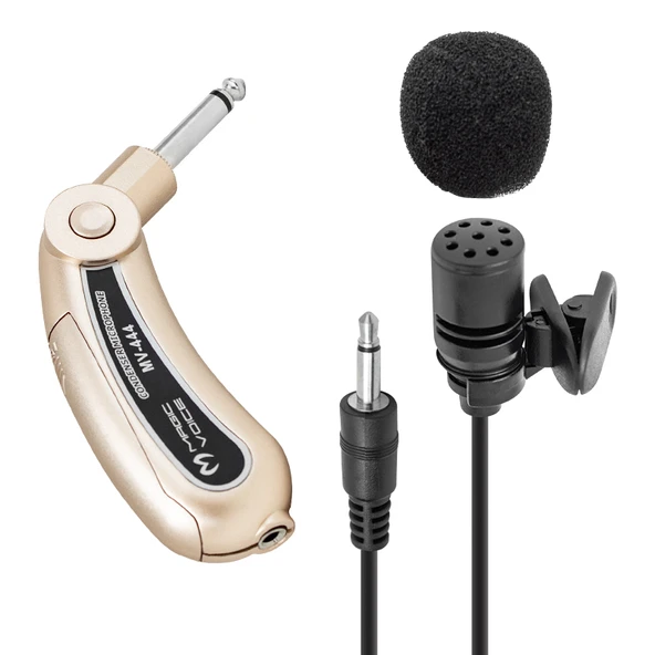 Magicvoice 5 Metre Kablolu Condenser Yaka Mikrofonu Mikrofon 3.5 mm Condenser 6.3 mm Jack Girişli Soketli Mandallı - 4