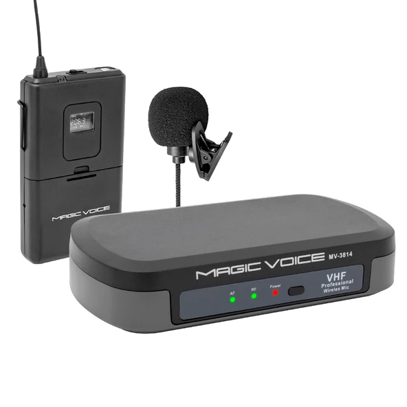 Magicvoice MV-3812 VHF Yaka Tipi Telsiz Mikrofon Kablosuz Yaka Mikrofonu Alıcı Verici Tam Set - 3