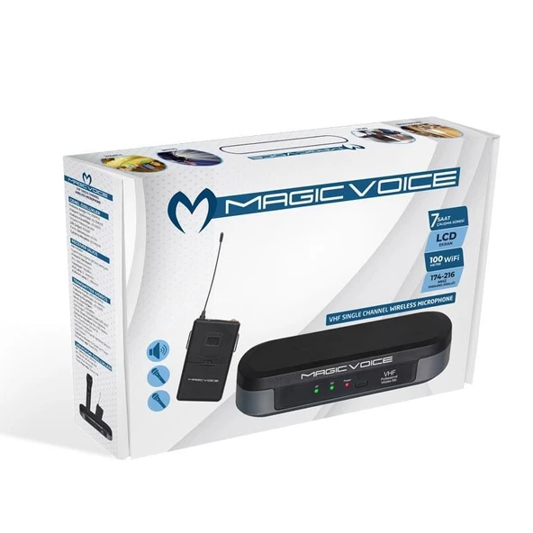 Magicvoice MV-3812 VHF Yaka Tipi Telsiz Mikrofon Kablosuz Yaka Mikrofonu Alıcı Verici Tam Set - 8