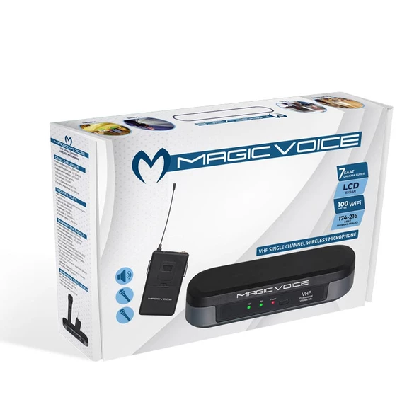 Magicvoice MV-3812 VHF Yaka Tipi Telsiz Mikrofon Kablosuz Yaka Mikrofonu Alıcı Verici Tam Set - 5