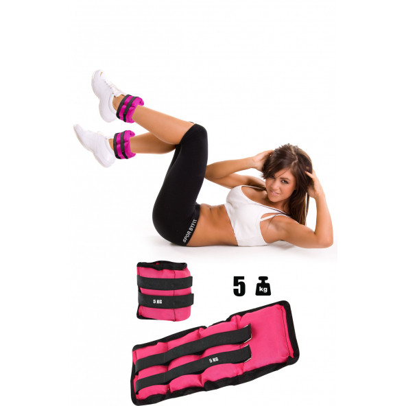 Spor Byfit 5 Kg x 2 Adet Pembe El veya Ayak Bileği Ağırlığı
