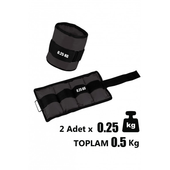 Spor Byfit 0.25 Kg x 2 Adet Siyah El veya Ayak Bileği Ağırlığı - 2