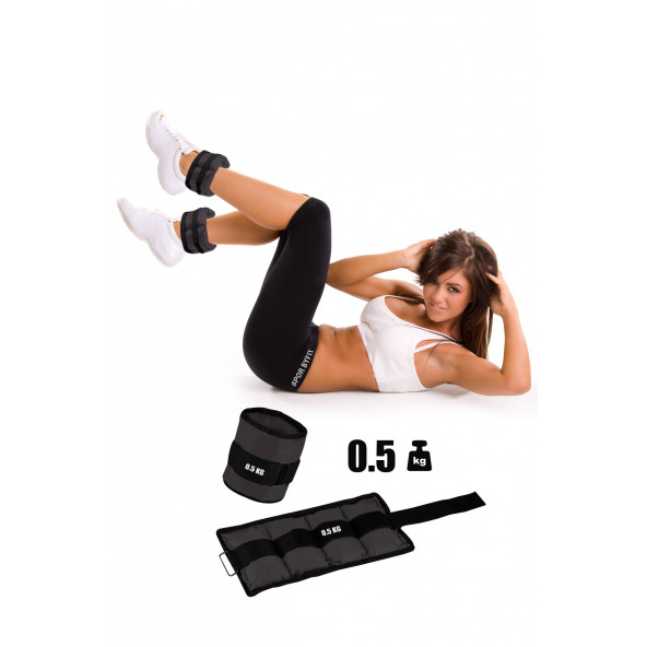 Spor Byfit 0.5 Kg x 2 Adet Siyah El veya Ayak Bileği Ağırlığı