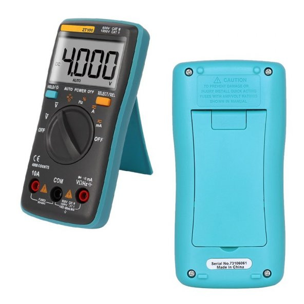 Zoyi ZT-100 Dijital Ölçü Aleti Multimetre AC DC Voltaj Direnç Kapasite Ölçüm Cihazı Lcd Ekranlı - 2