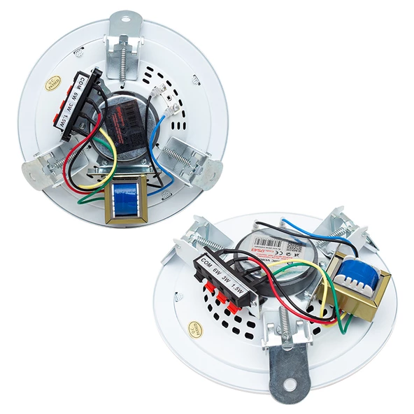 MAGICVOICE MV-6695 12 CM 6 WATT [DELİK ÇAPI 15 CM) METAL KASA TRAFOLU ALÇIPAN HOPARLÖR BEYAZ - 2