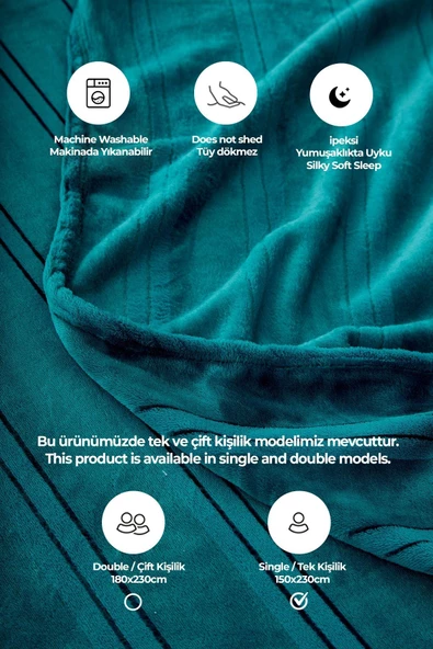 Mayer Supersoft Yumuşak Tek Kişilik Battaniye 150x230 cm - 7