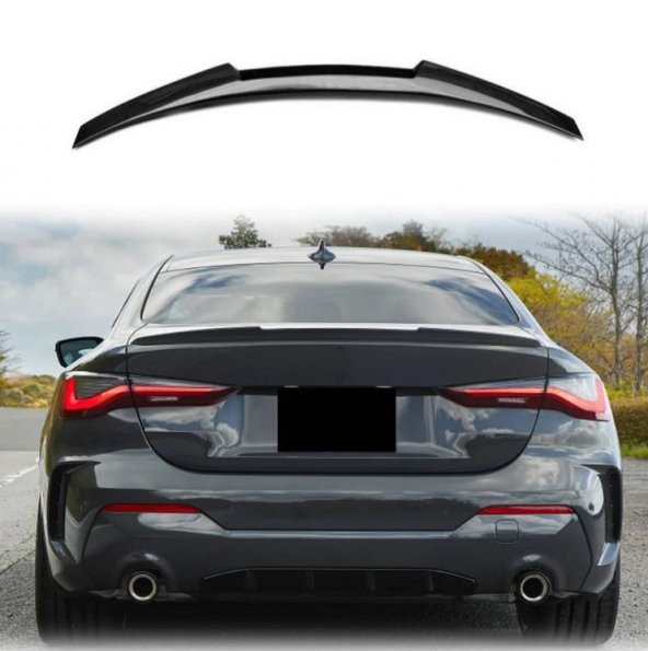 BMW YENİ 4 SERİSİ G22 M4 BAGAJ ÜSTÜ SPOİLER PİANO BLACK 2020+