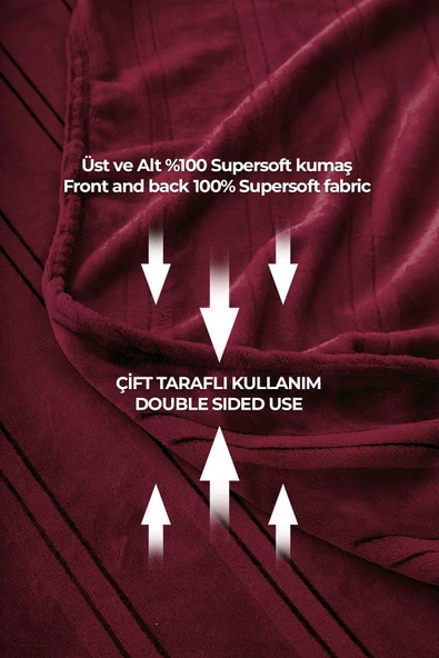 Mayer Supersoft Yumuşak Çift Kişilik Battaniye 180x230 cm - 8
