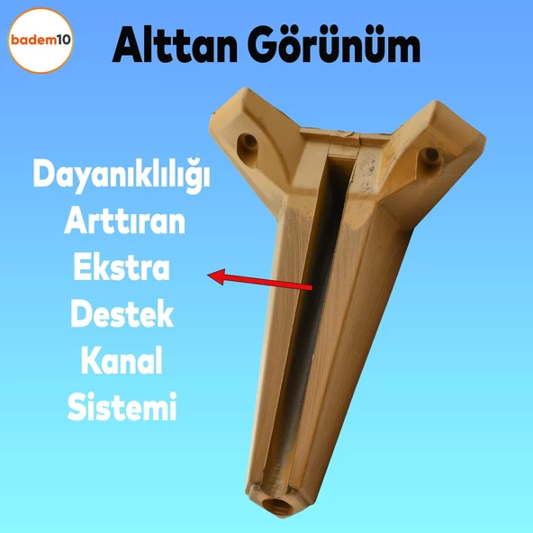 Sedir Mobilya Kanepe Tv Ünitesi Konsol Koltuk Ayağı Ahşap Desenli Koyu Ceviz Renk 18 Cm Ayakları - 5